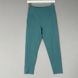 Girlfriend Collective Womens Pants Medium Blue Compressive High Rise Legging